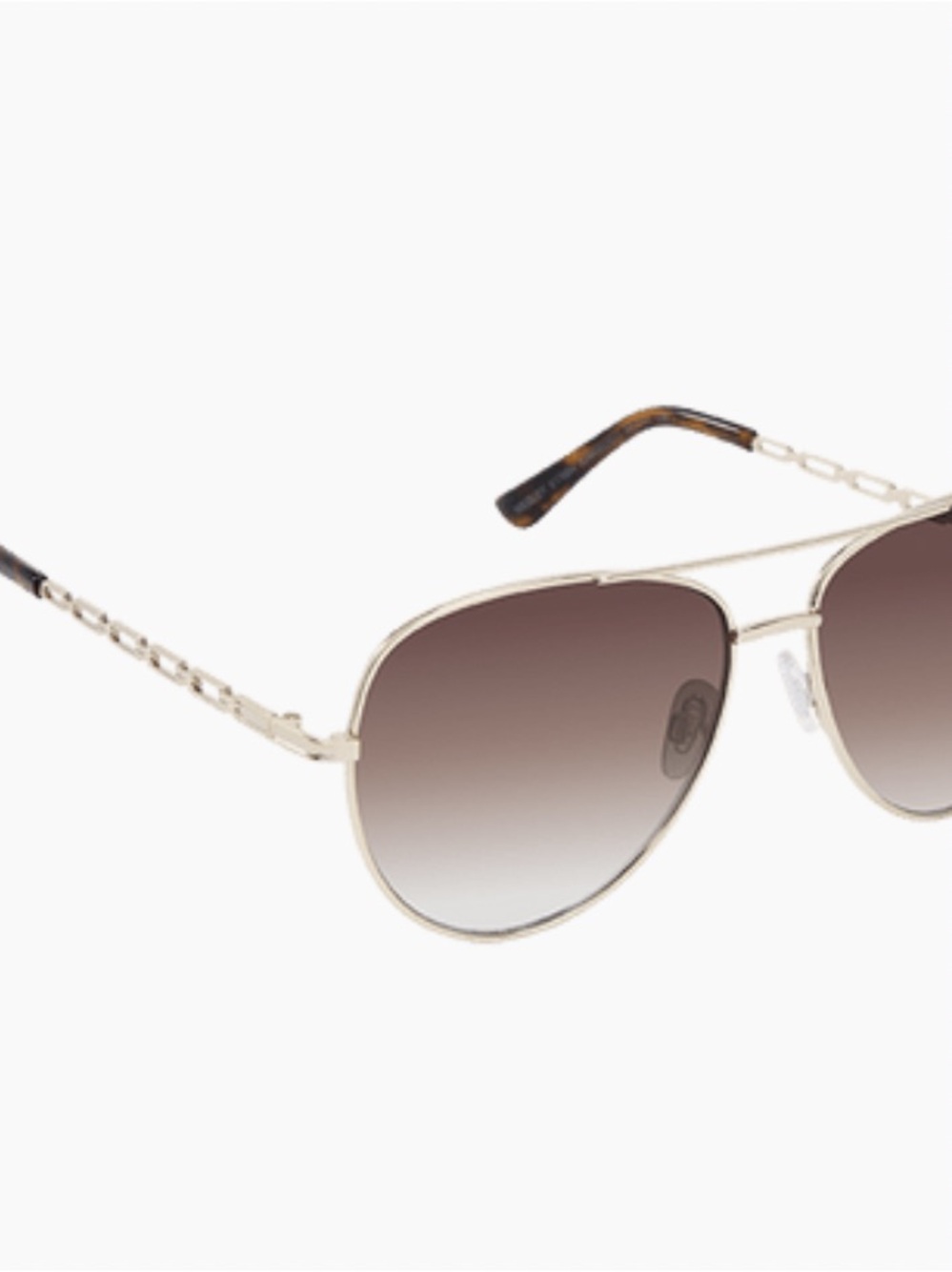 Steve Madden Gold Unisex Aviator Sunglasses